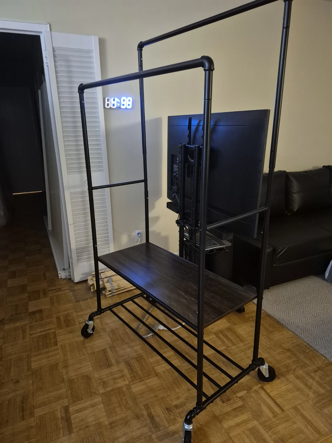 heavy duty clothes rack double rod