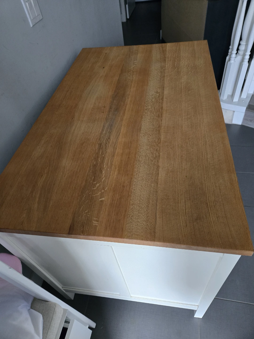 Newly sanded ikea tornviken kitchen island butcher block - photo 3