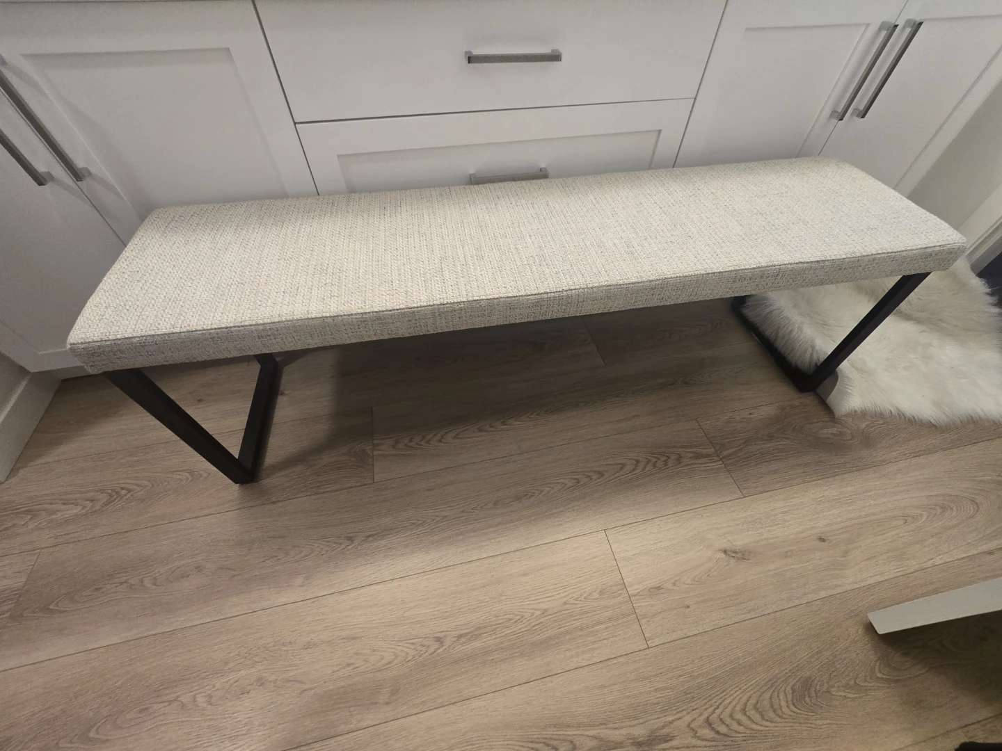 CRATE AND BARREL. 60 IN HIGH QUALITY BENCH