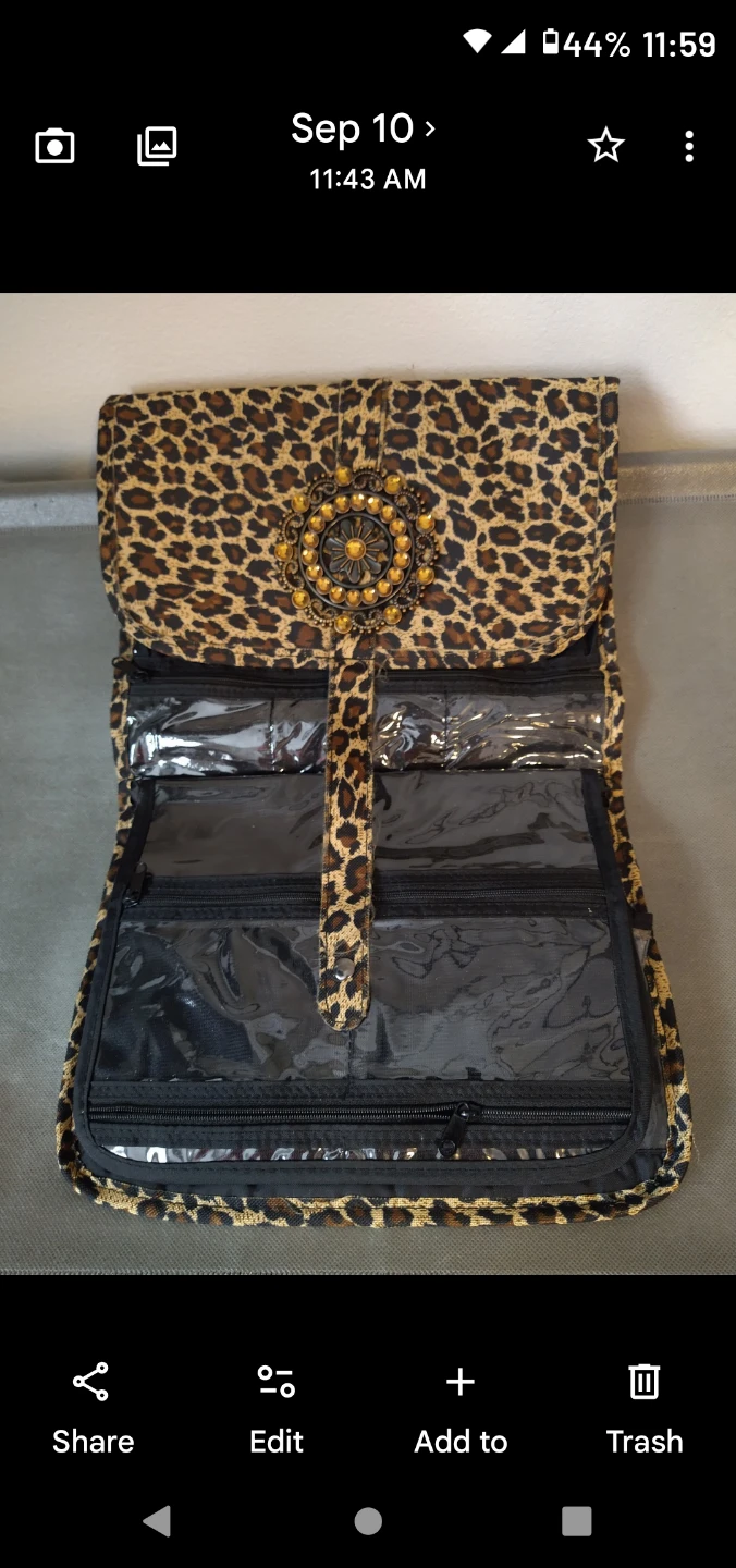 Leopard Print 25 Pocket Hanging Travel Organizer