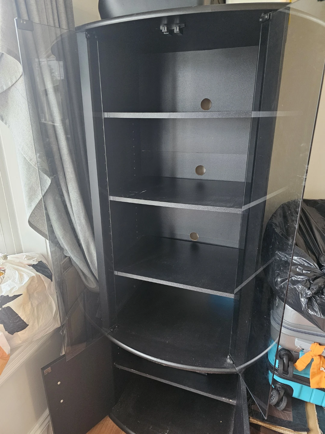 Black Media Display Cabinet - photo 2