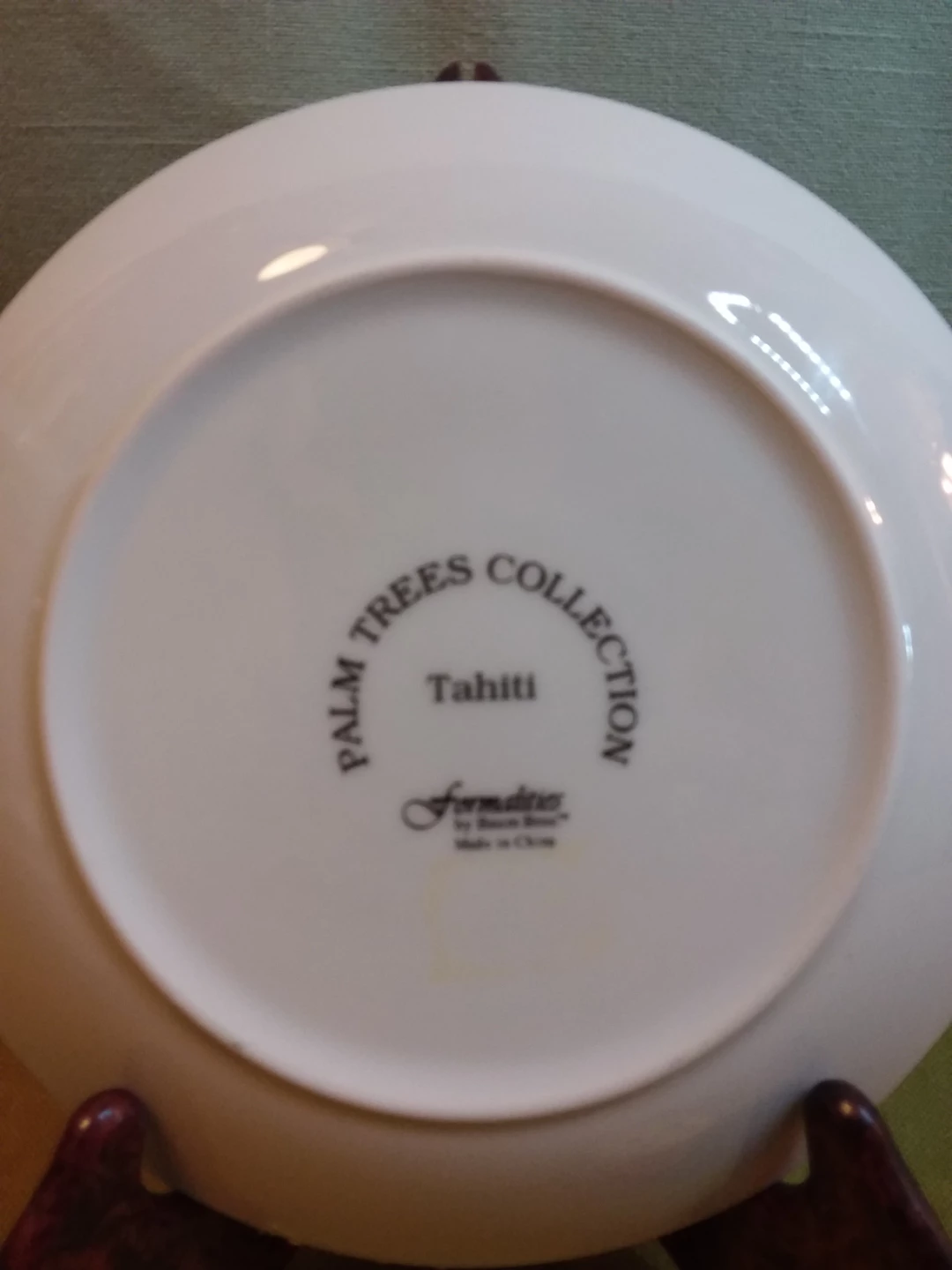 🏈  🍽️ ➡️ Baum Bros Palm Trees Formalities Plate  🍽️ - photo 2