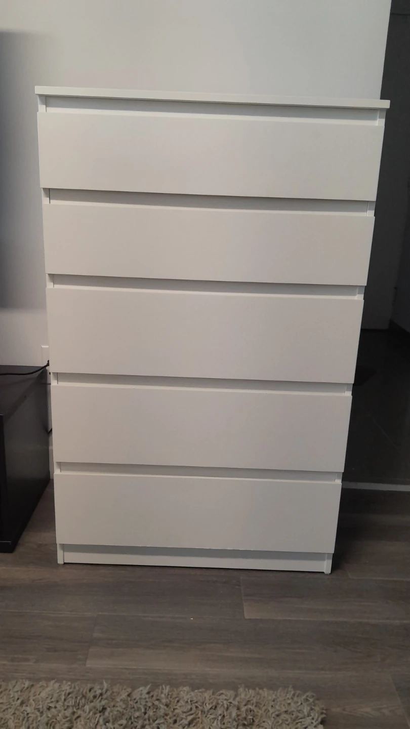 IKEA Malm 5-Drawer Chest, White