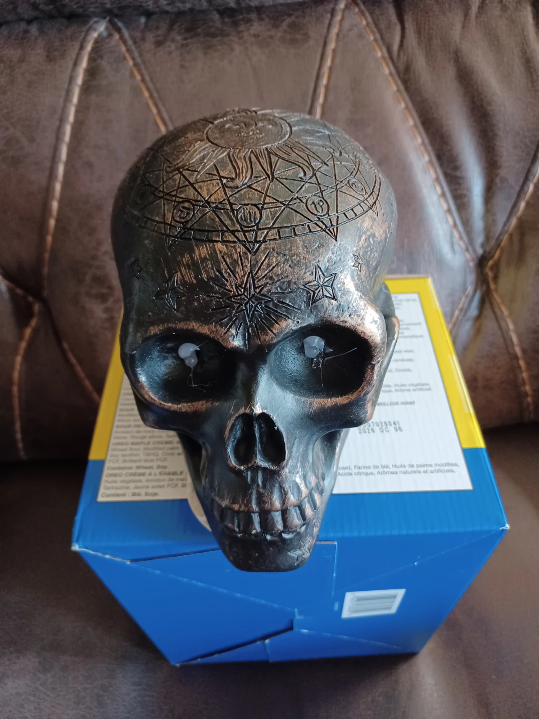 Decorative Skull with Occult Symbols
