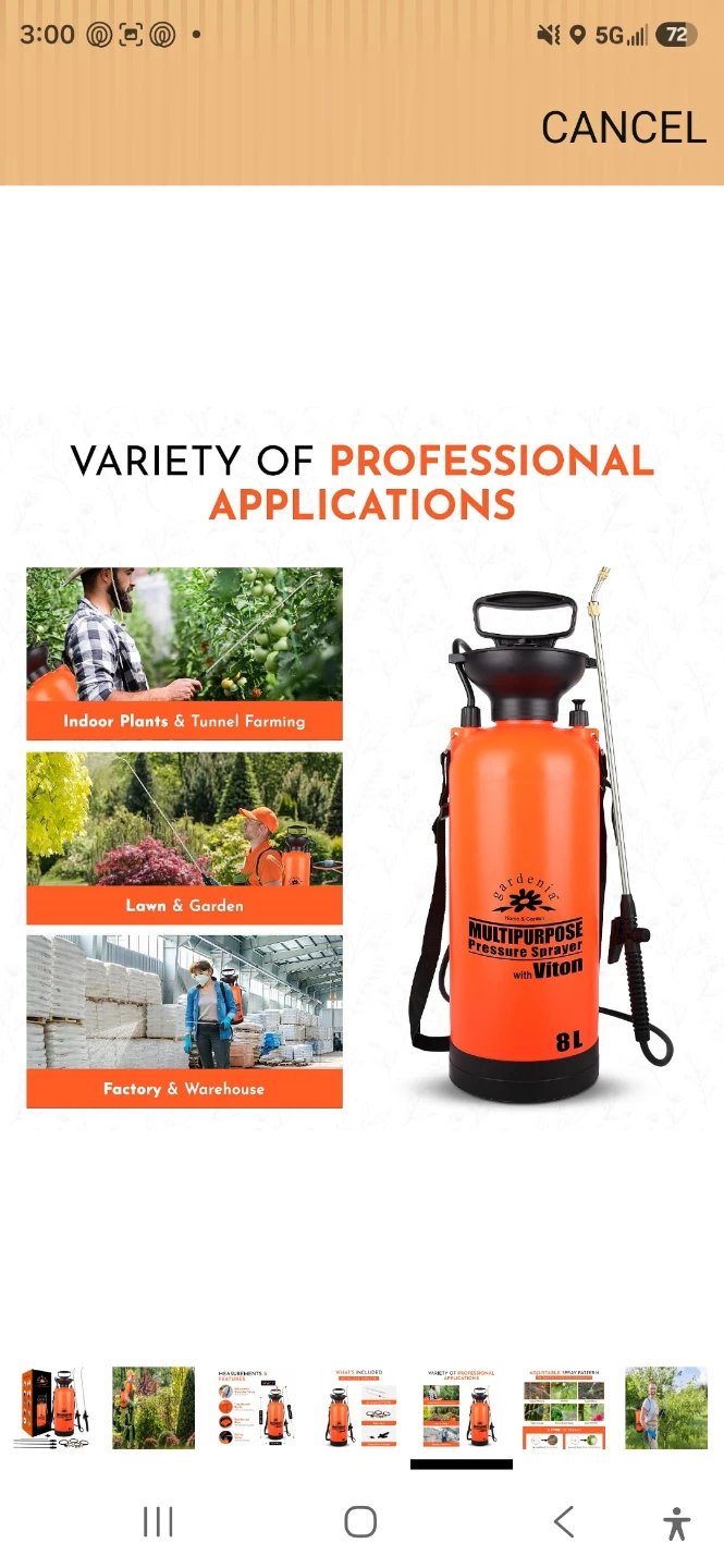 Gardenia 8L Multipurpose Pressure Sprayer - photo 4