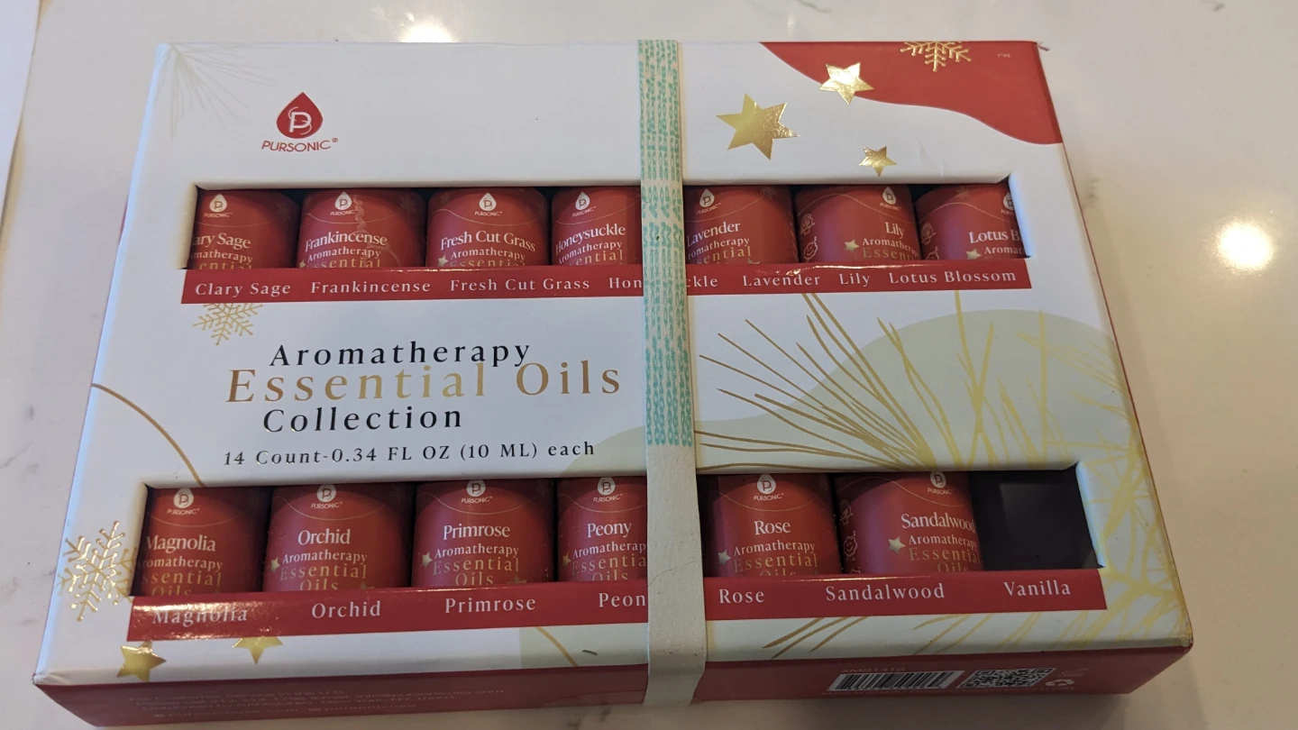 Pursonic Aromatherapy Essential Oils 14-Piece Set