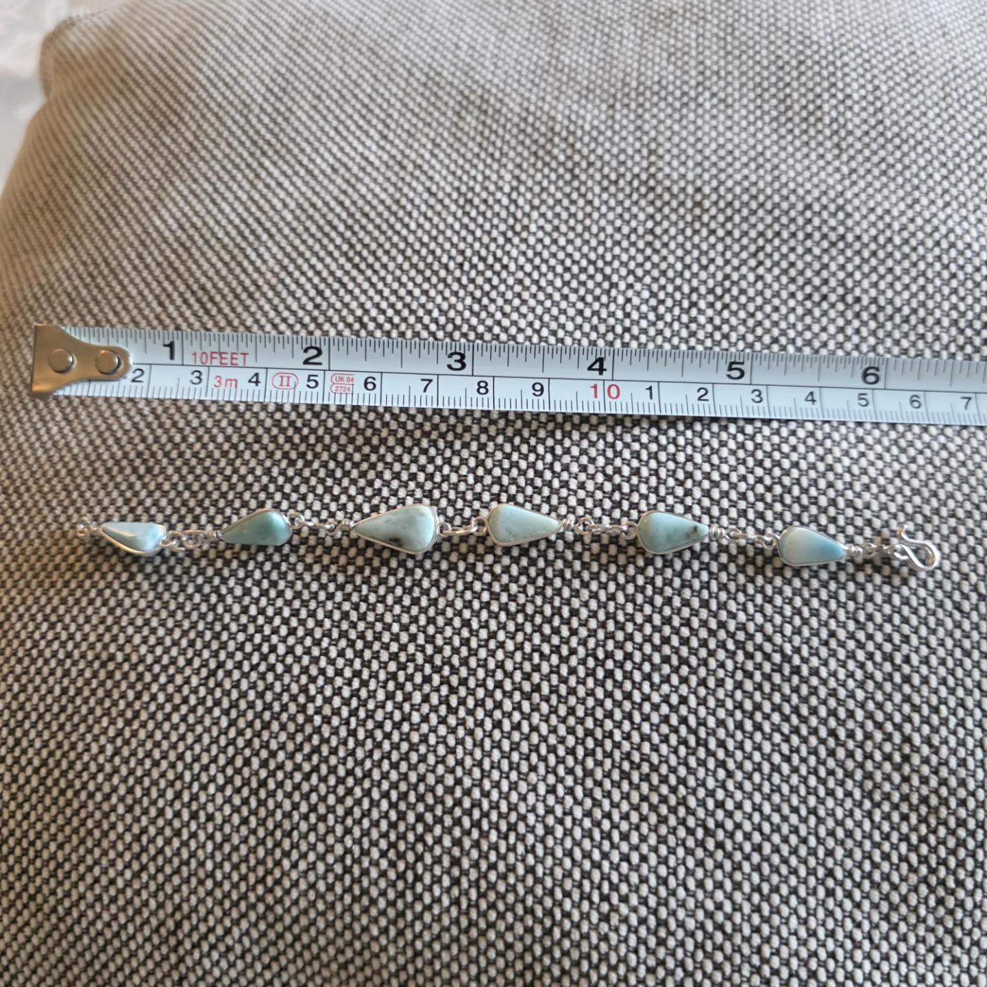 Larimar Gemstone Sterling Silver Tone  Bracelet - photo 2
