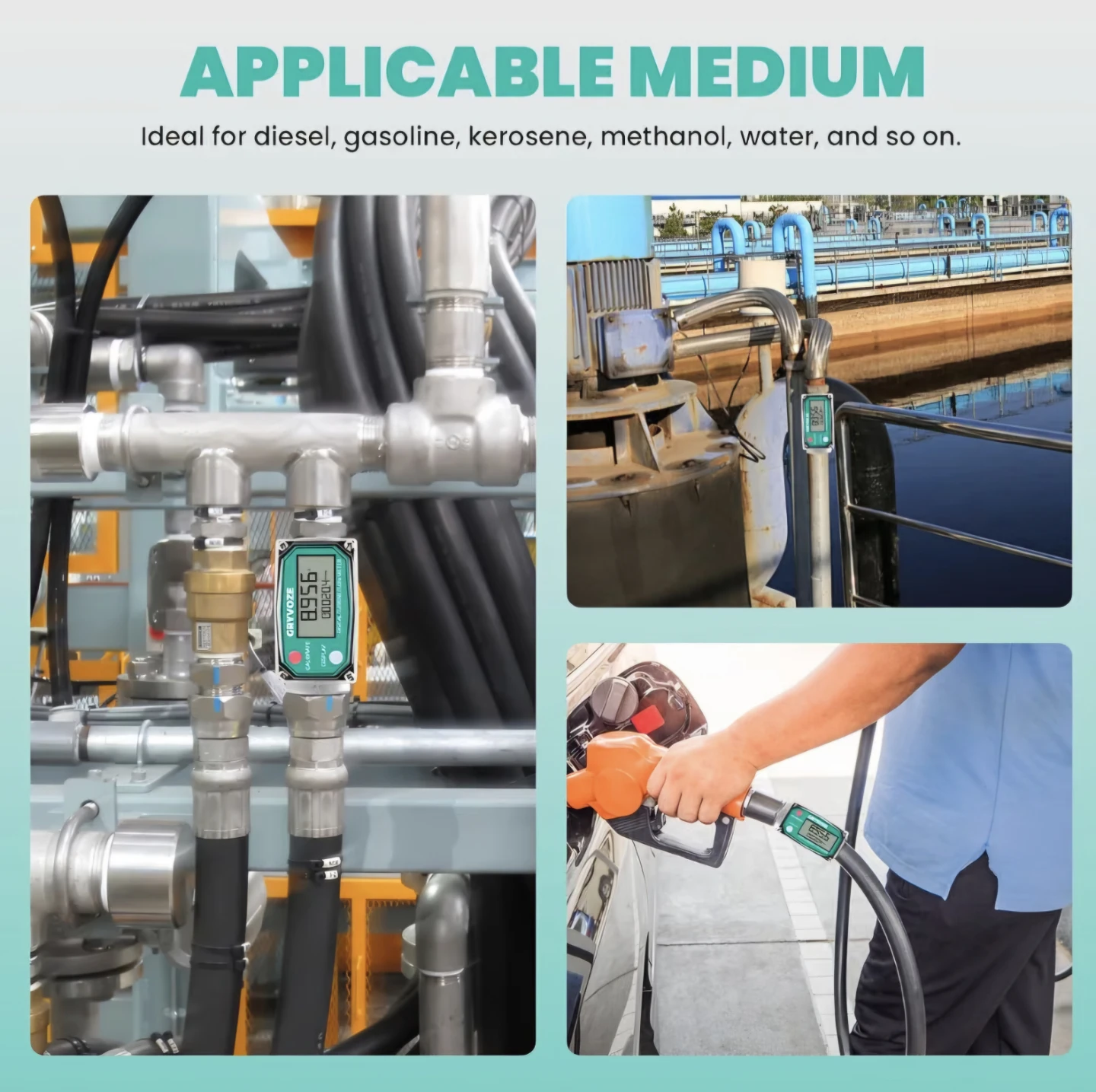 GRYVOZE Digital Turbine Flow Meter 1" - photo 2