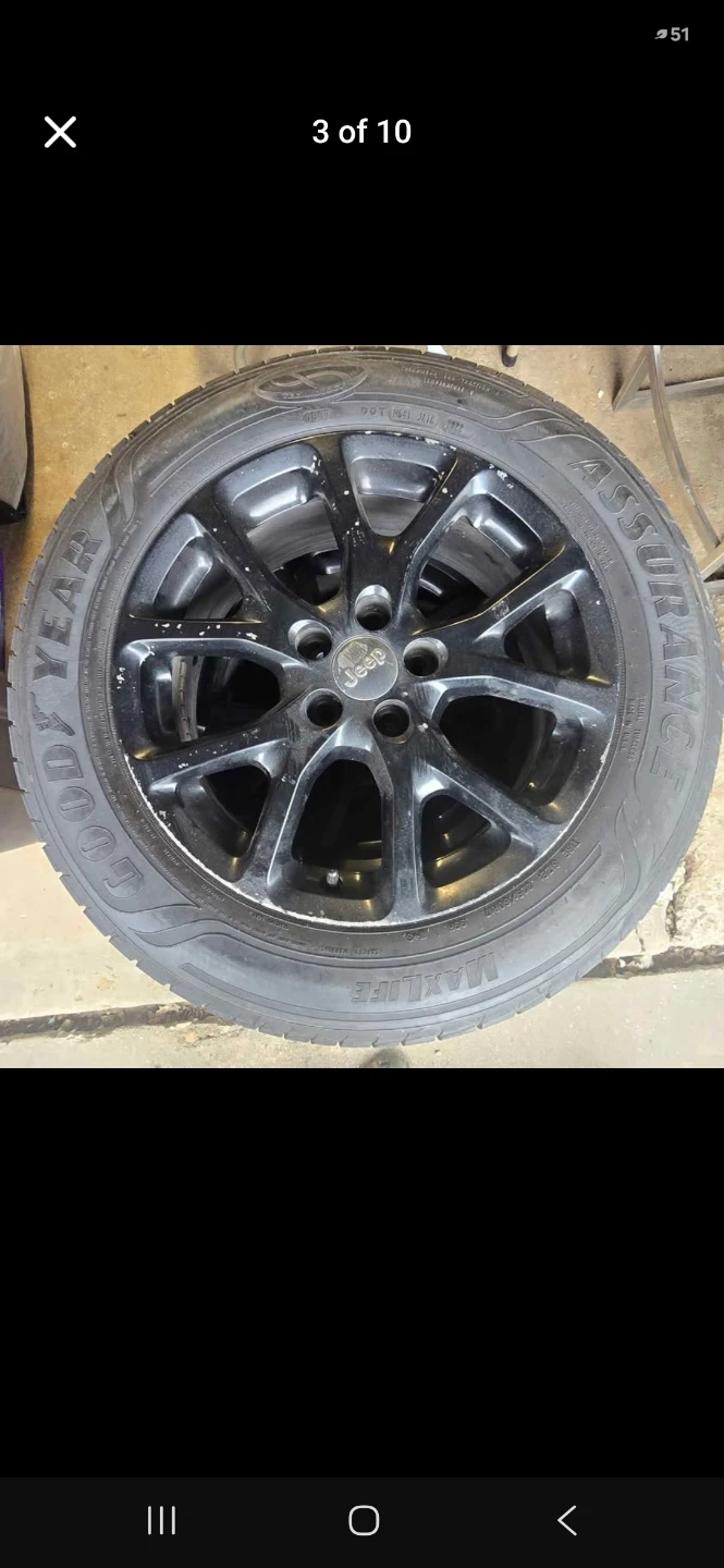 Jeep 17” Wheels w/ Goodyear Tires + Spare – Set of 5 - photo 4