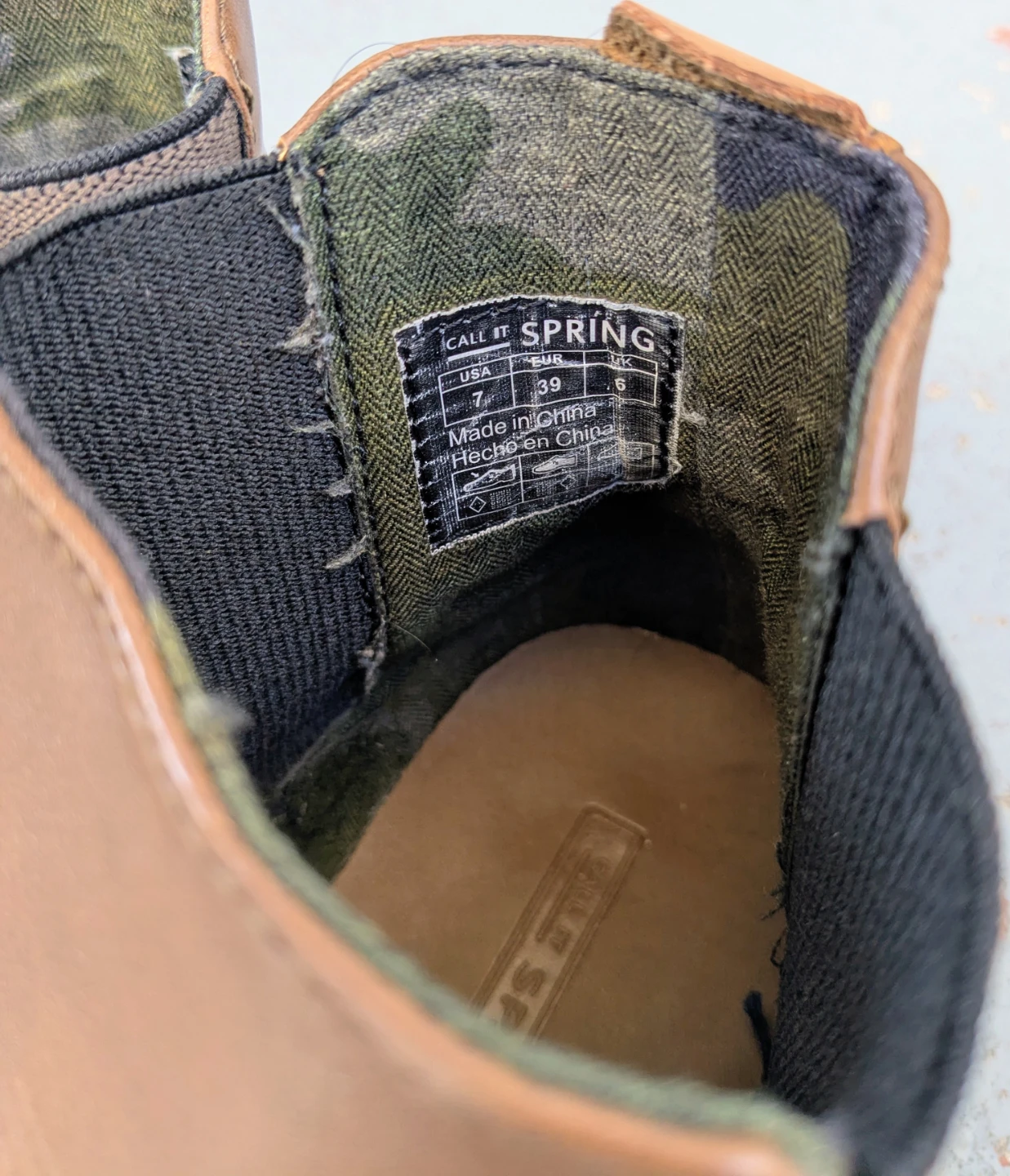 Call It Spring Brown Chelsea Boots - Size 7 - photo 3