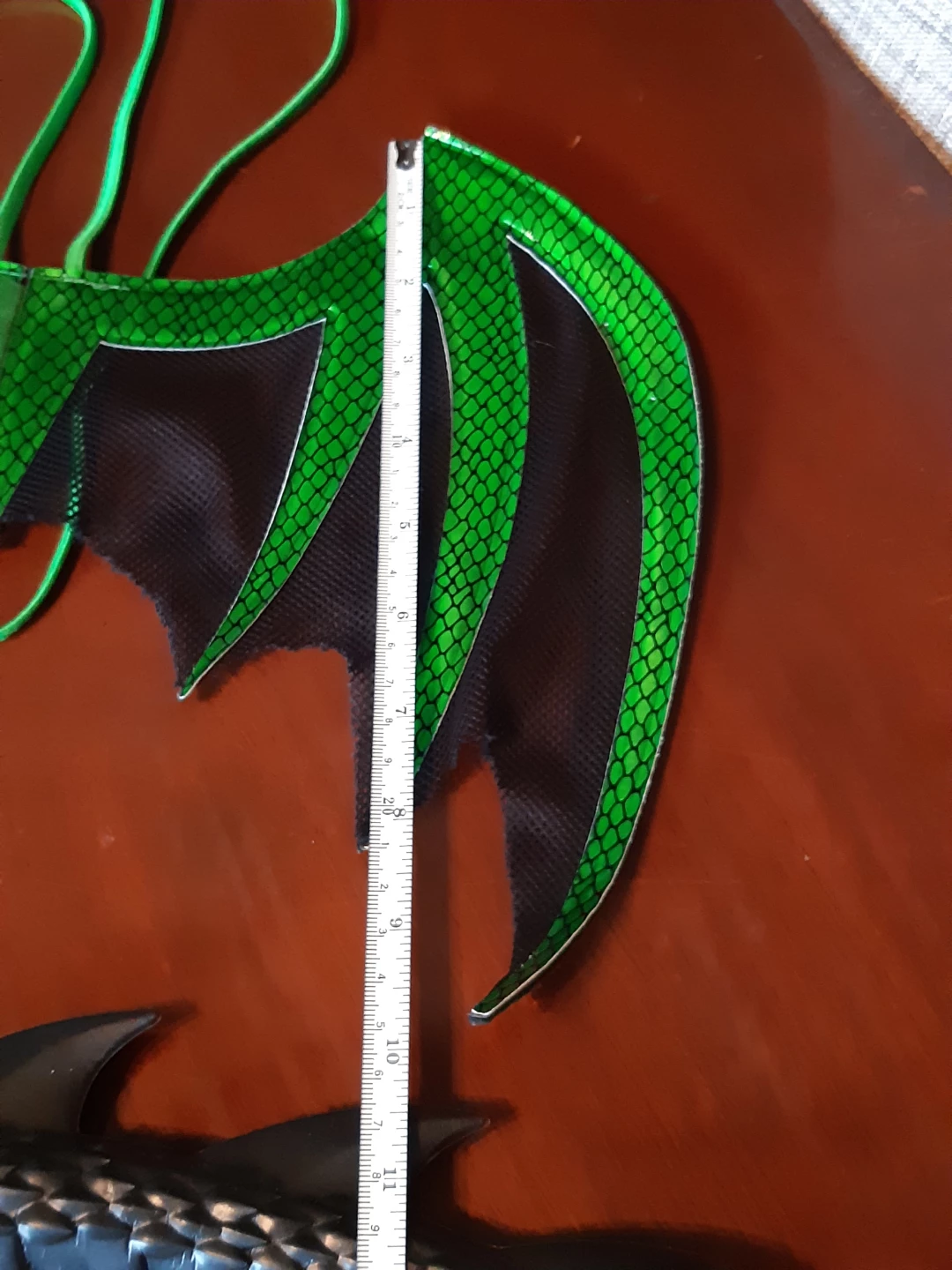 Black/Green Dragon wings and tail Costume Accessory Set - photo 5