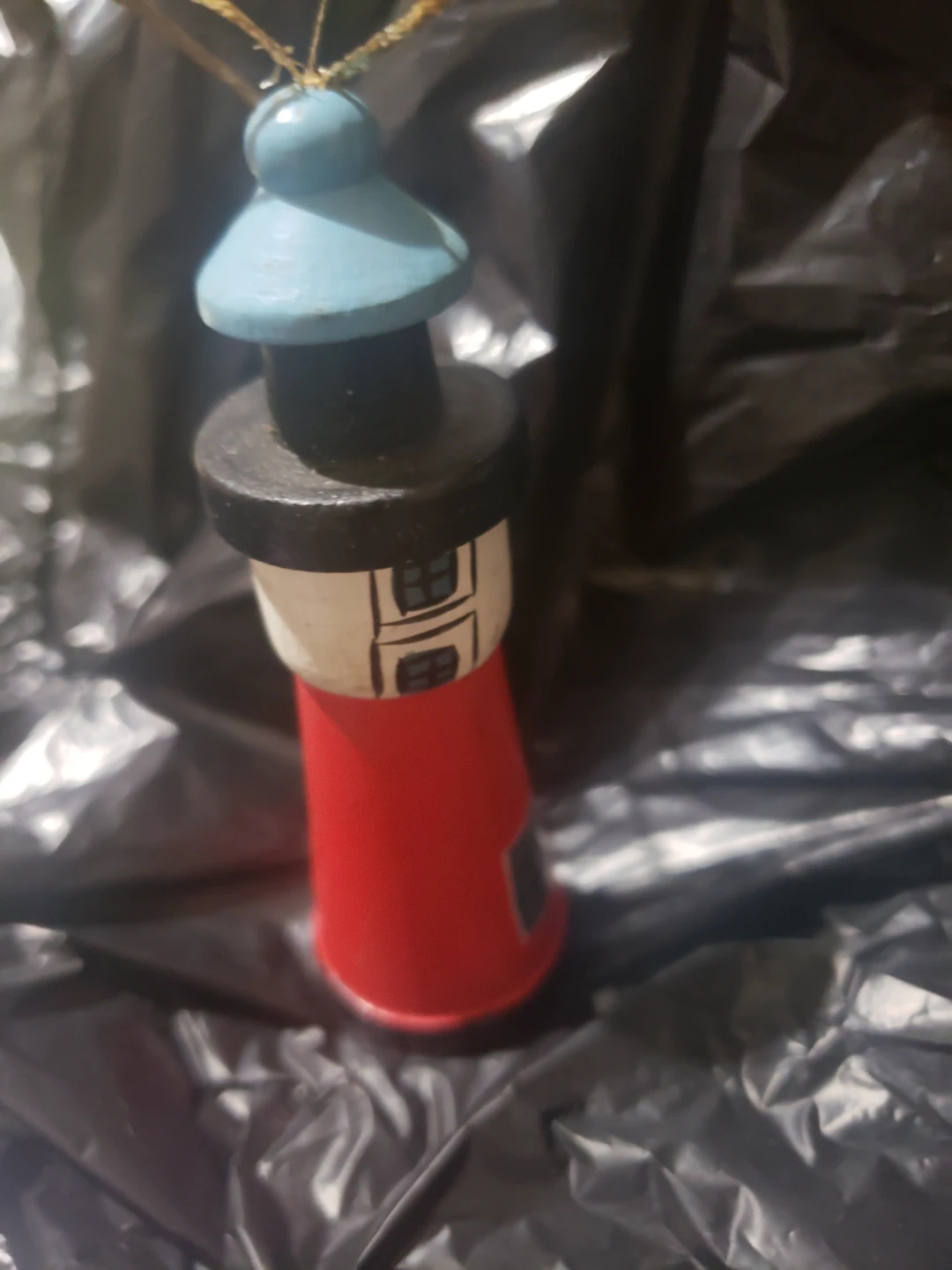 Wooden Lighthouse Hanging Ornament - photo 2
