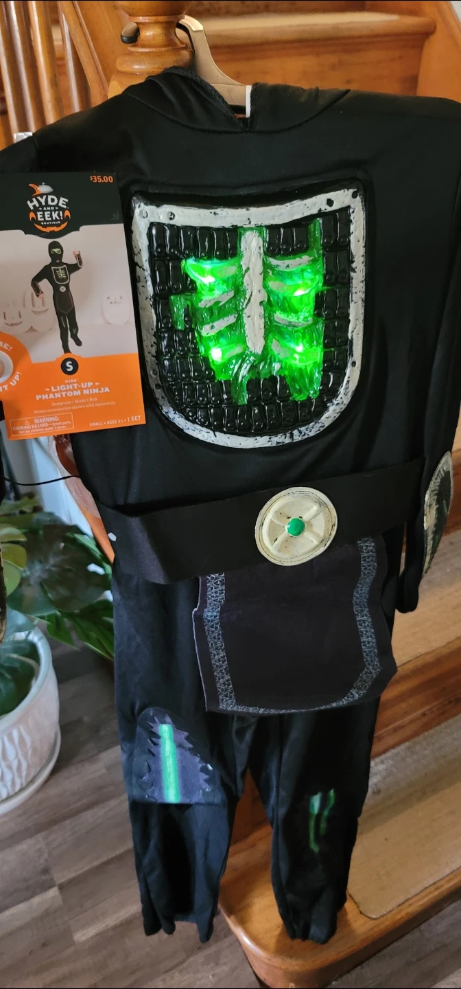 New Light-Up Phantom Ninja Costume, Small