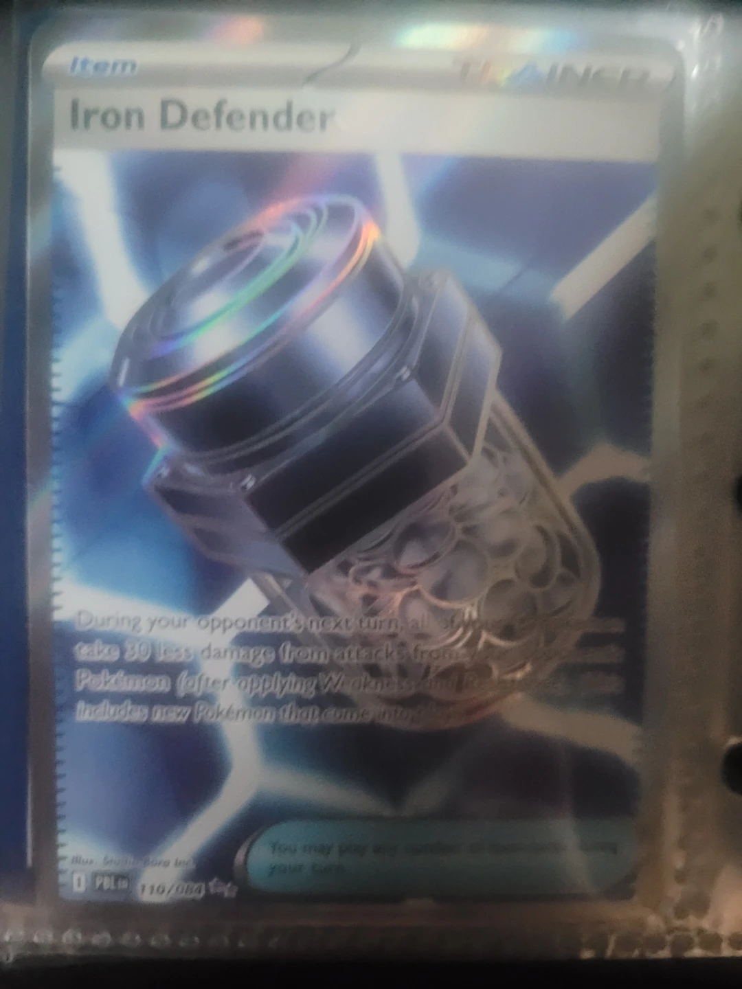 Iron defender- pokemon card- PITCH BLACK