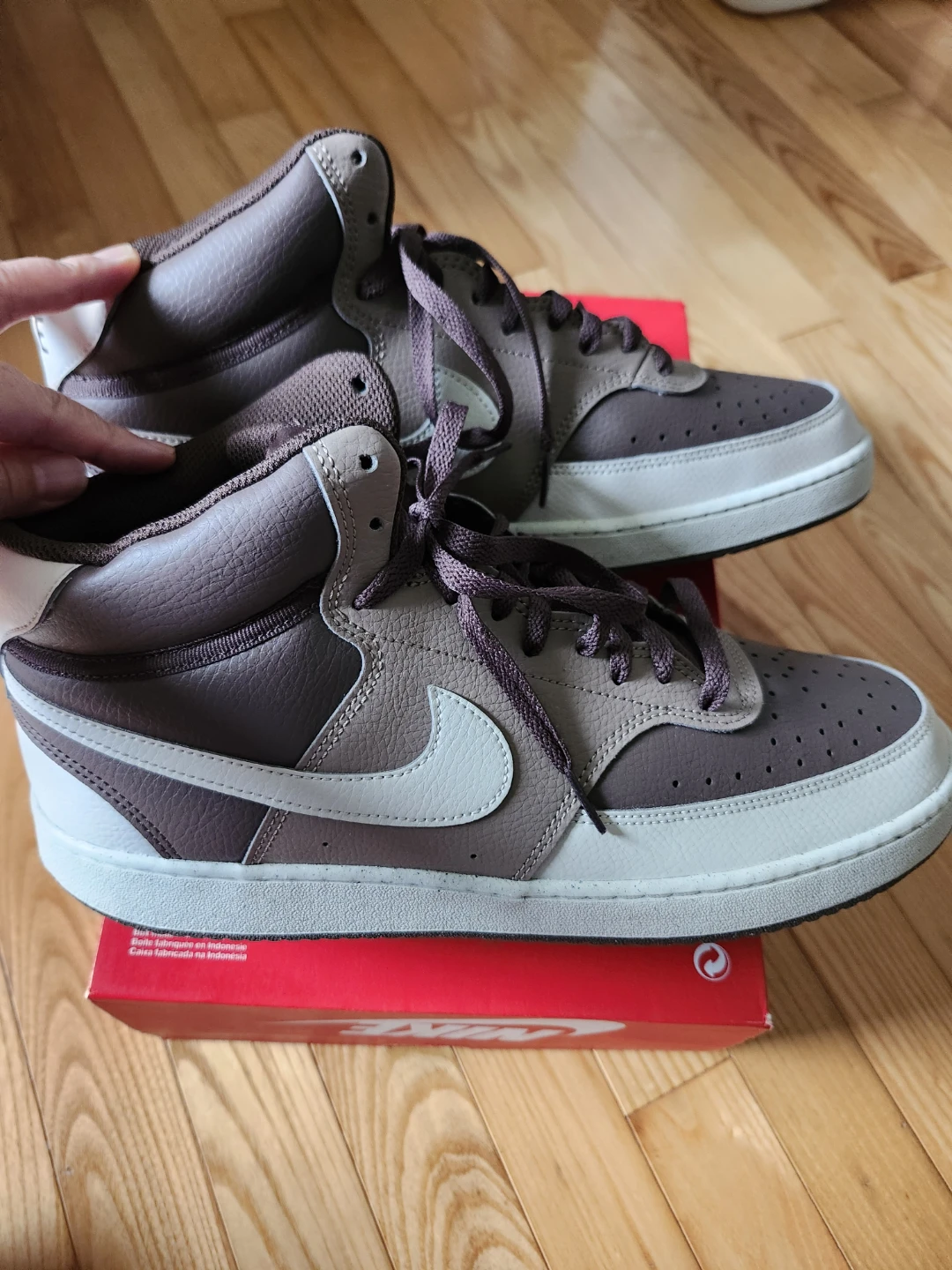 Nike Court Vision Mid Brown Sneakers - photo 2