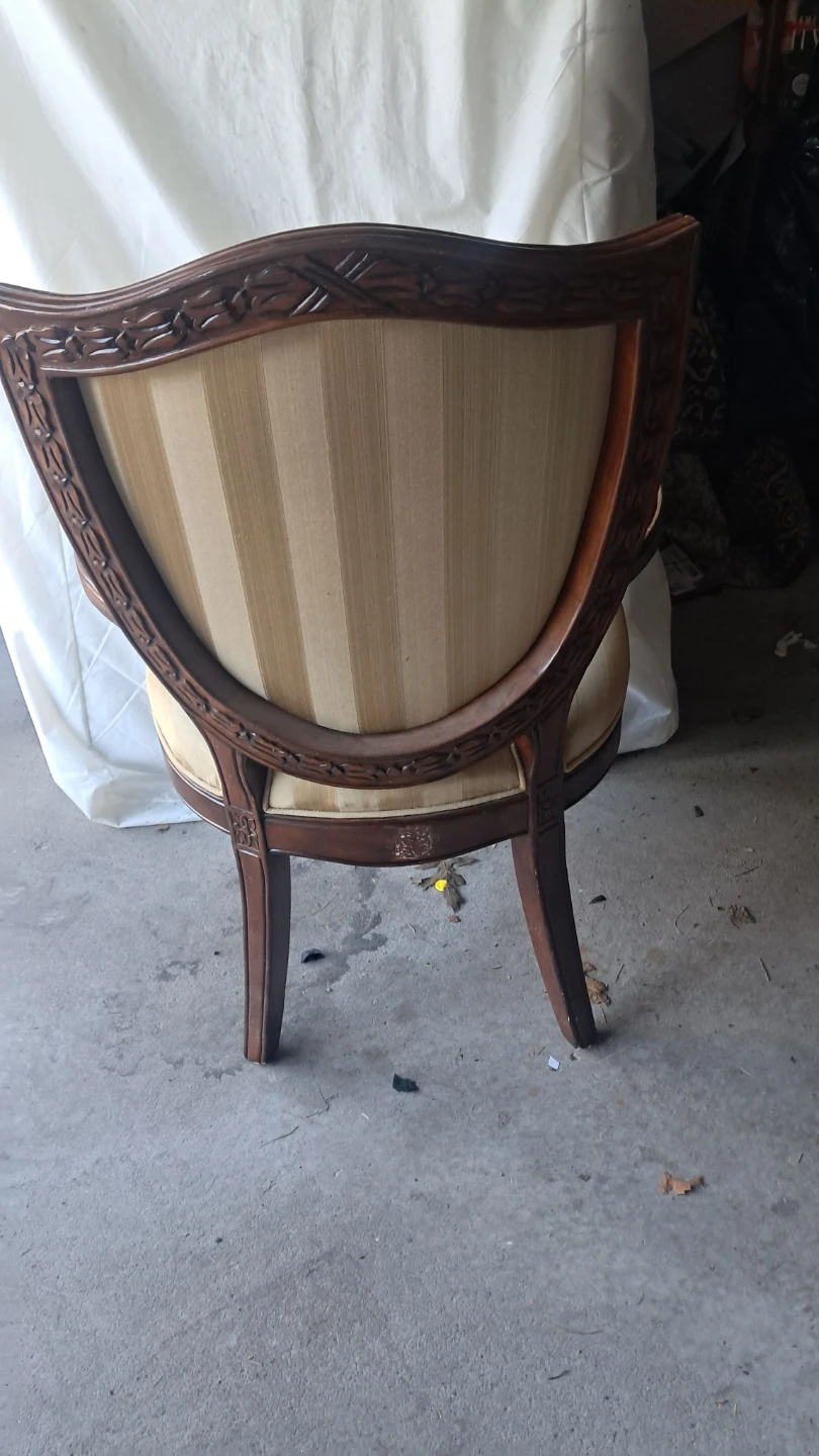 Vintage Striped Accent Chair - photo 2