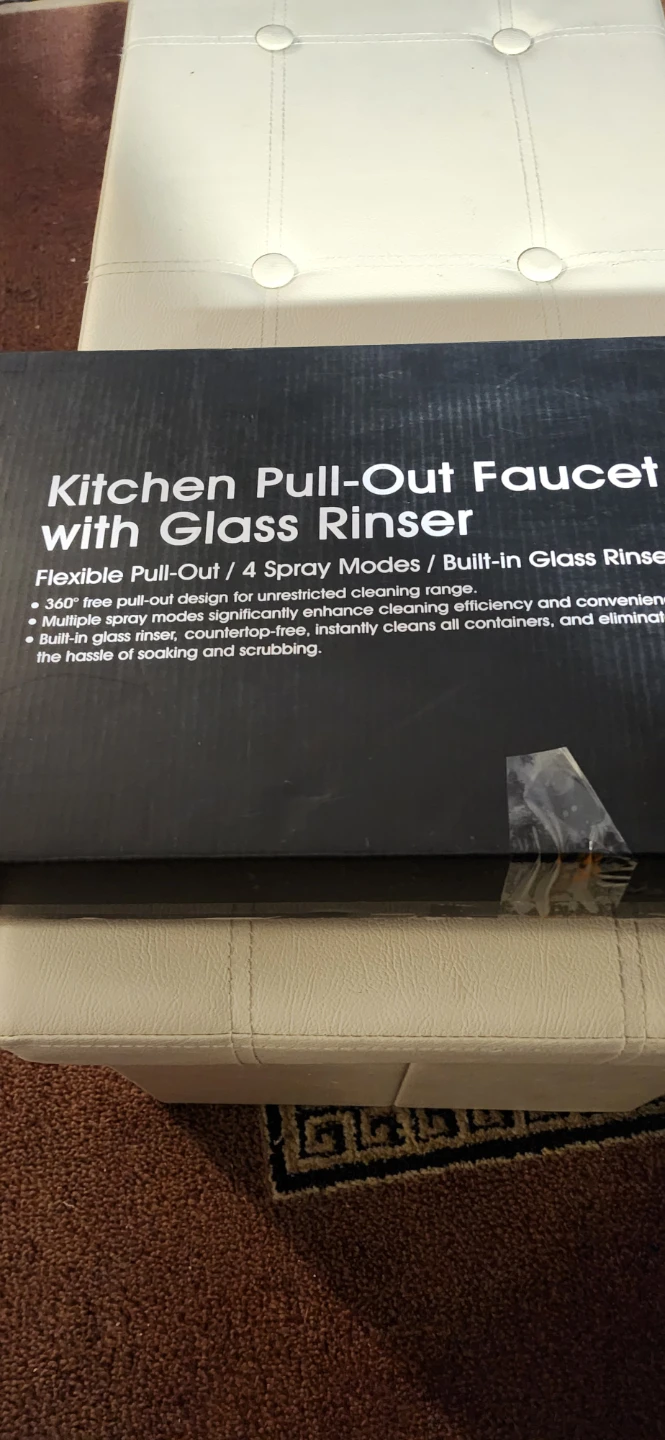 Brushed Gold Kitchen Pull-Out Faucet with Glass Rinser - photo 2