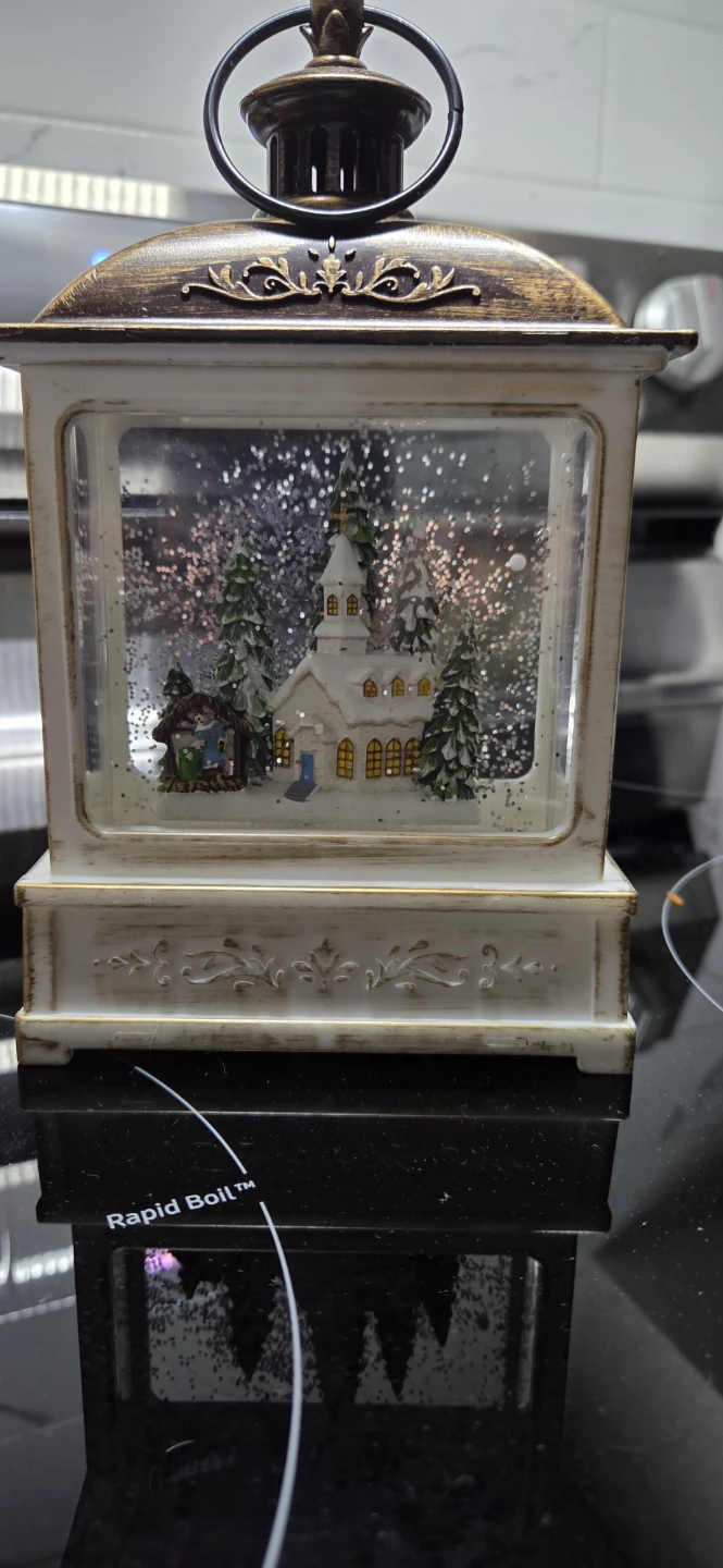 Christmas Church Snow Globe Lantern
