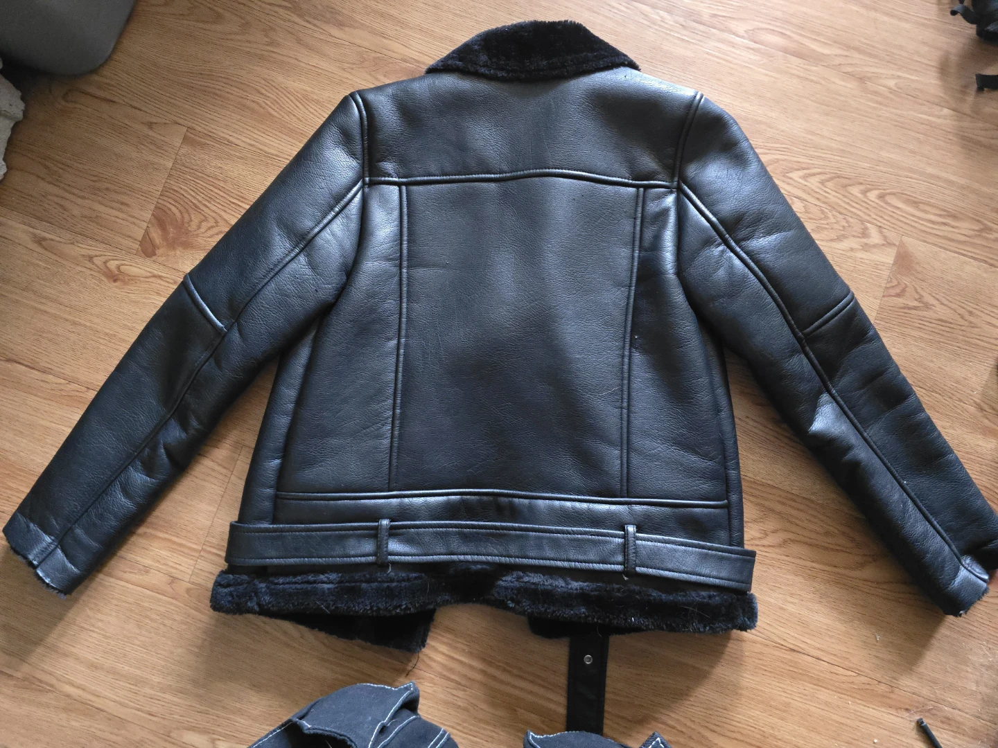 ZARA Outerwear black faux leather jacket - photo 3