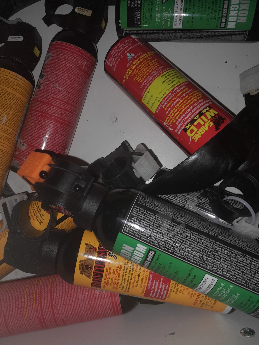 Assorted Bear and Mountain Lion Attack Deterrent Sprays