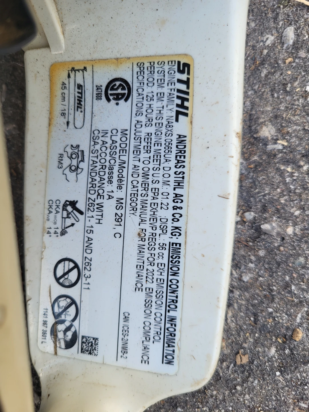 Stihl MS 291 C Chainsaw - photo 3