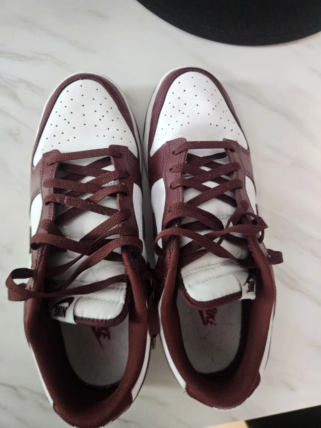 Nike Dunk Low Burgundy White Sneakers - photo 2