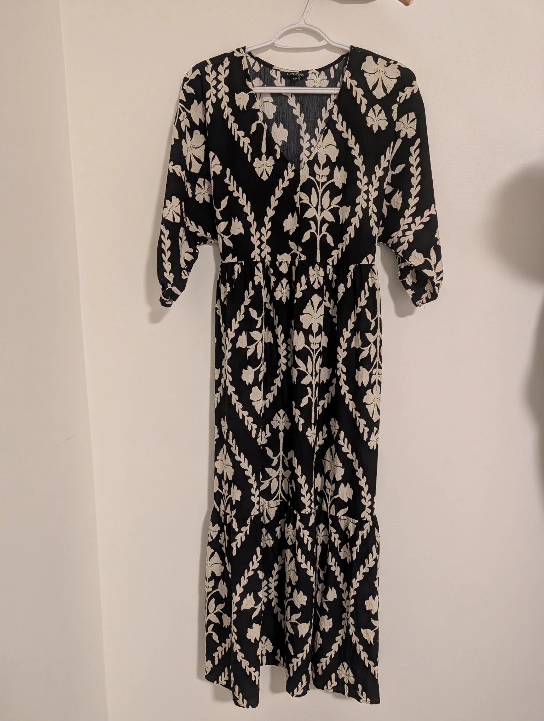 Black and White Patterned Dress