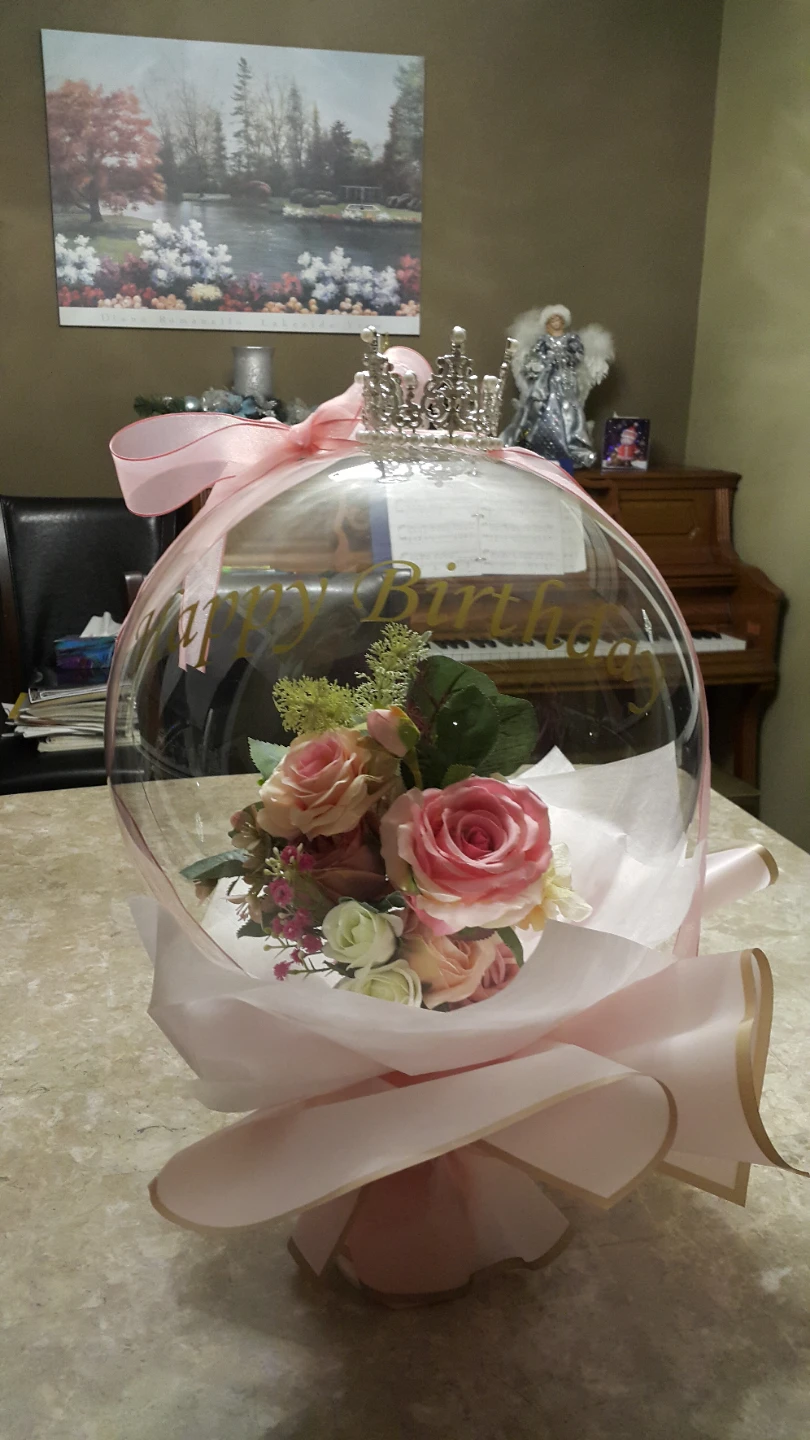 Happy Birthday Rose Bouquet Balloon Gift 🏈