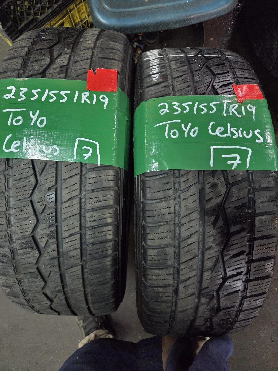 2x Toyo Celsius 235/55R19 Winter Tires