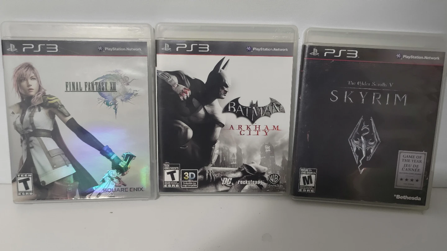 PS3 Games Bundle - Final Fantasy XIII, Batman & Skyrim