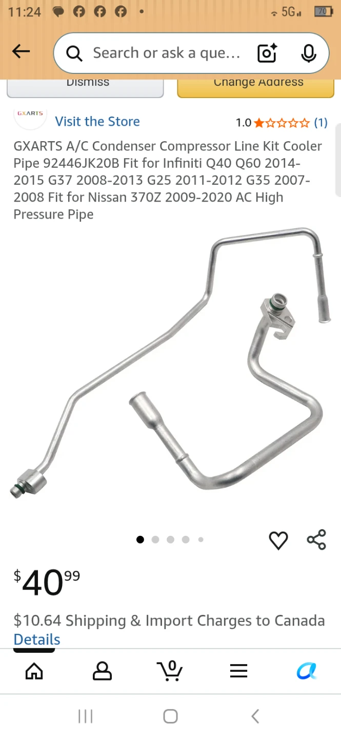 GXARTS A/C Condenser Compressor Line Kit
