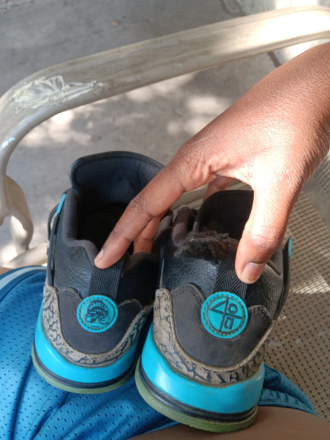 Jordan Spizike Black and Turquoise Sneakers - photo 5