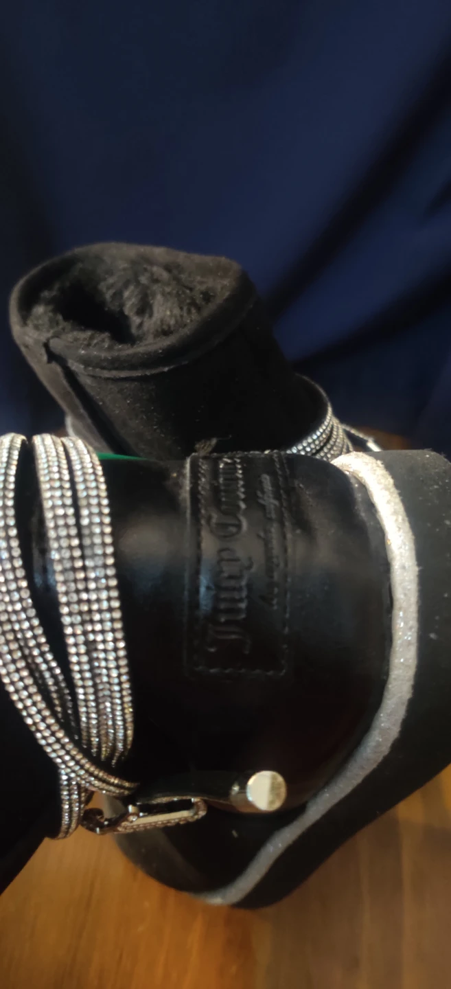 Juicy Couture Black Rhinestone Ankle Boots - photo 3