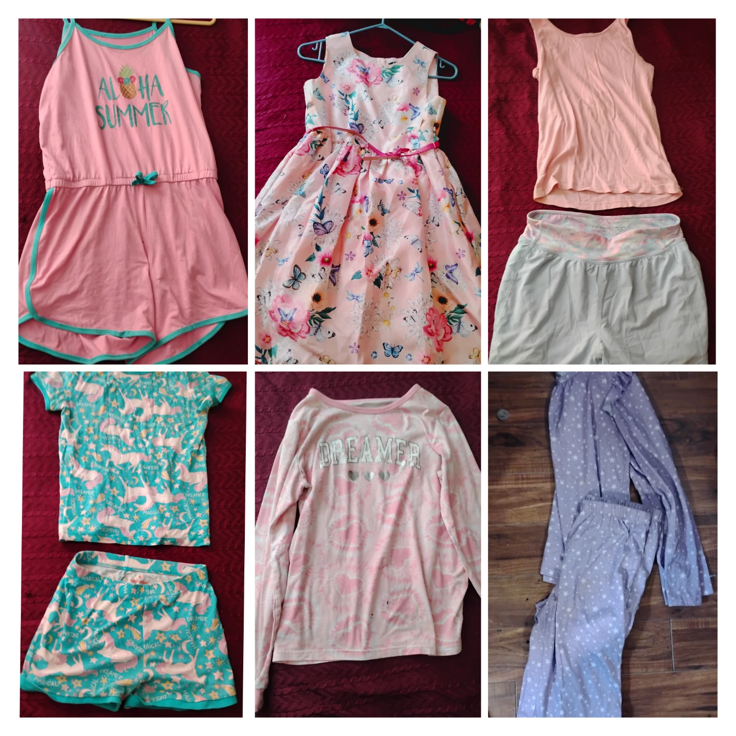 Girls' Size 14/16 Pajama Set & Clothing Bundle