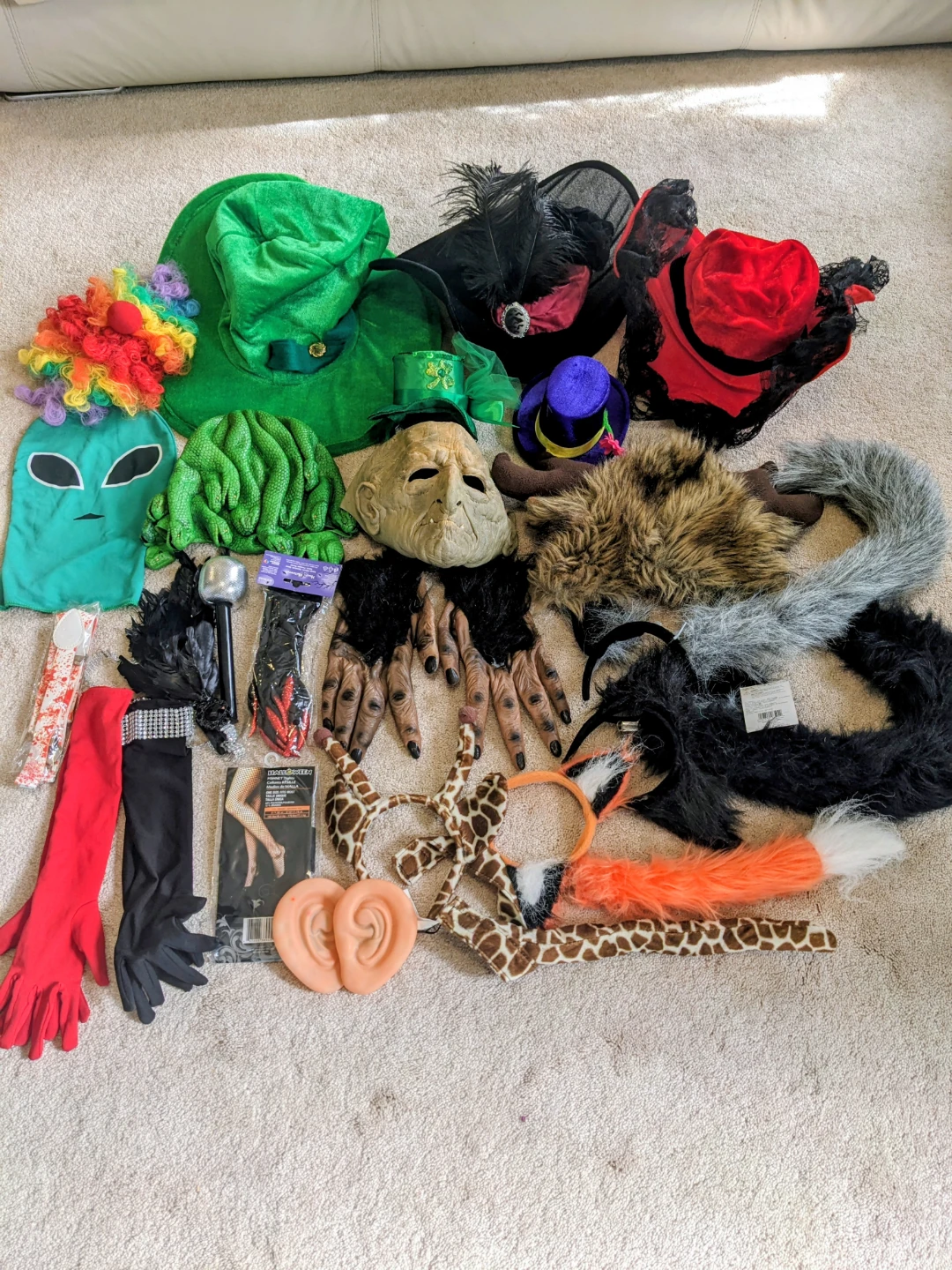 HALLOWEEN COSTUME, mask, wig$5