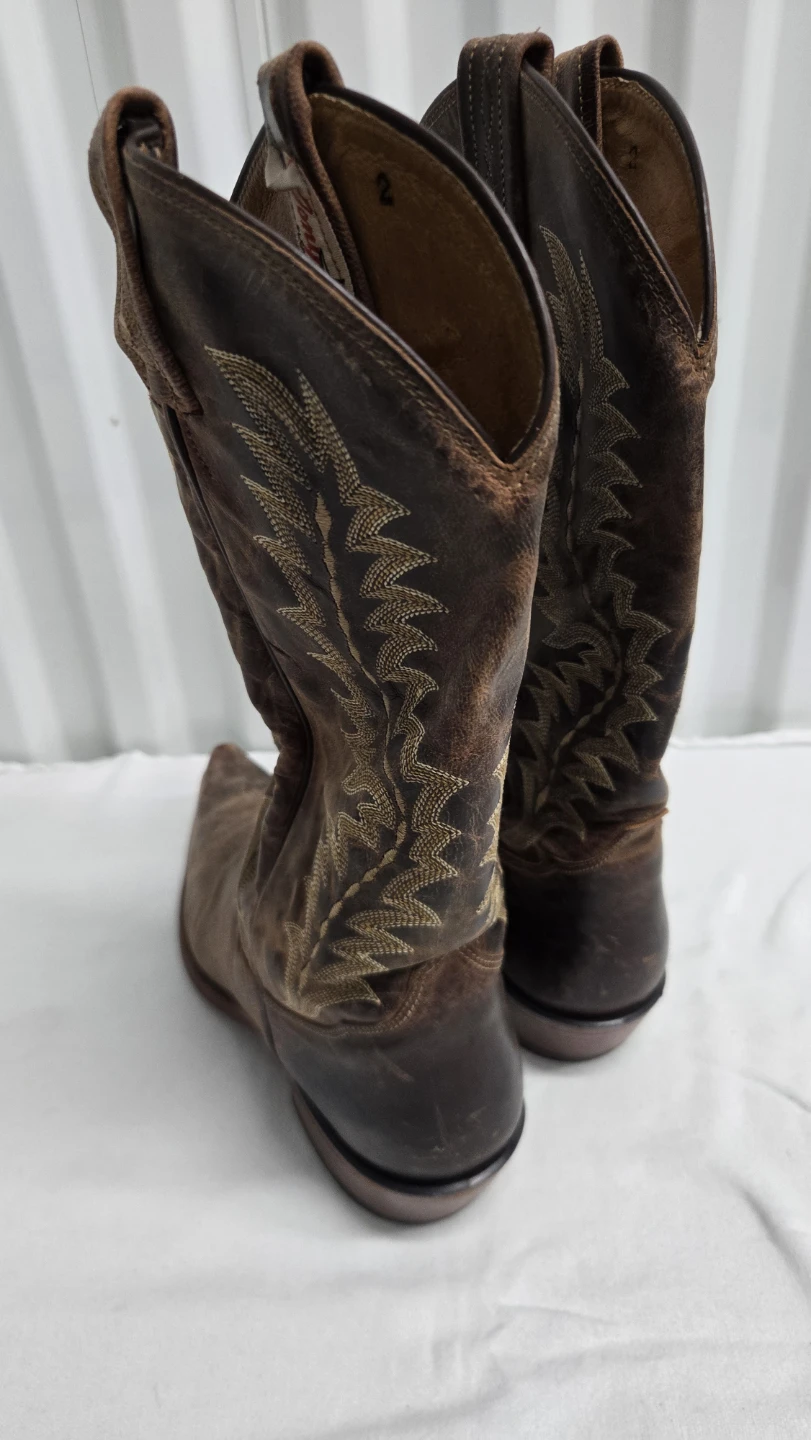 Tony Lama Brown Leather Embroidered Western Cowboy Boots US 10 - photo 4
