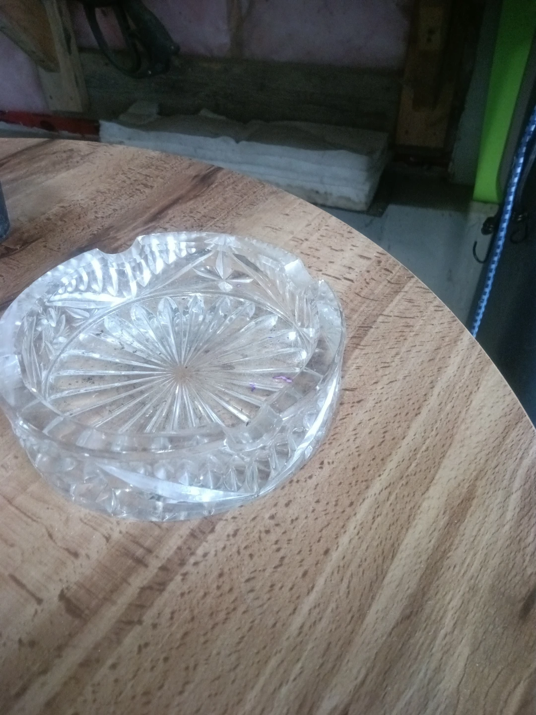 🏈Vintage Crystal Glass Ashtray