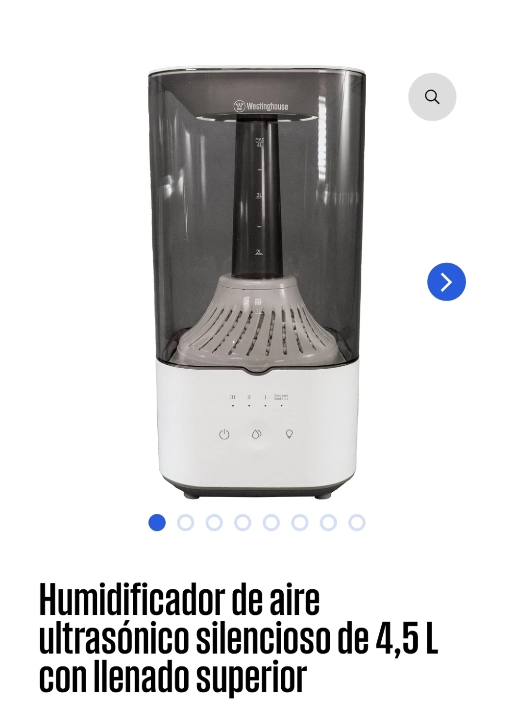 Westinghouse 4.5L Top Fill Ultrasonic Humidifier