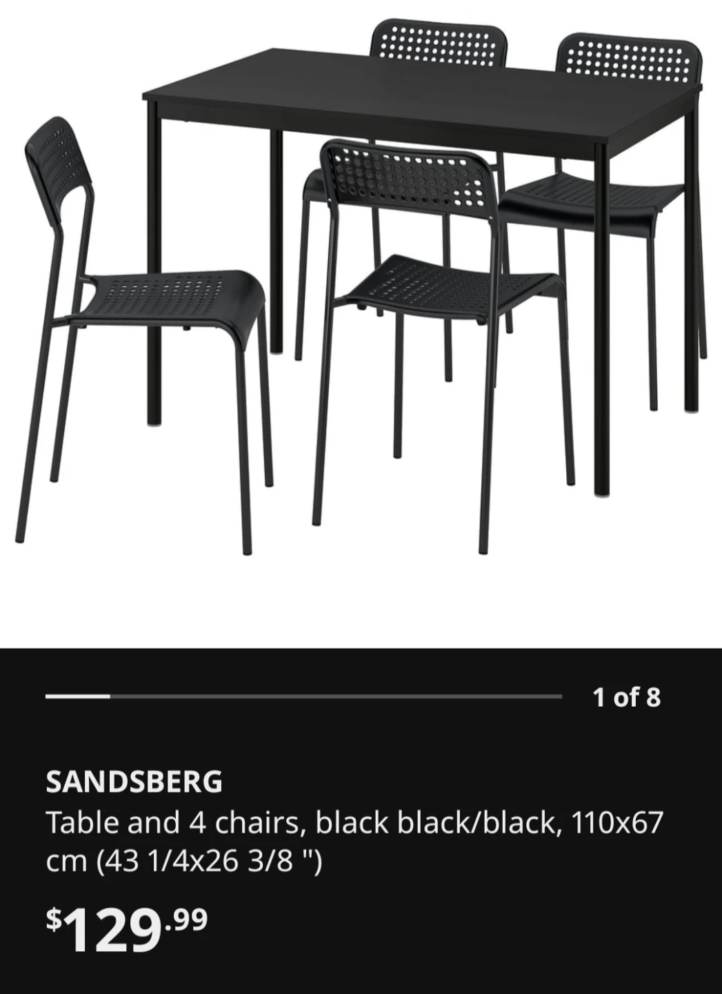 IKEA SANDSBERG Table and 4 Chairs - photo 3