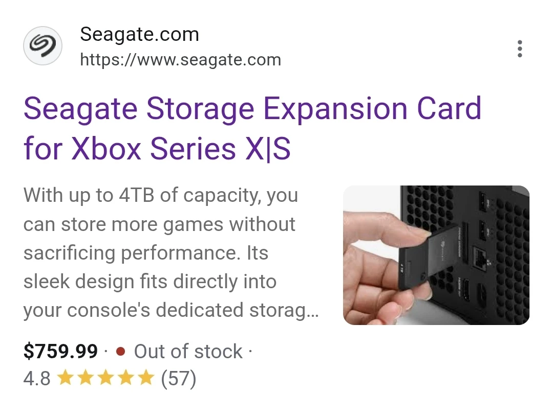 Seagate Storage X|S 4TB Xbox Series X|S (STJR4000400) - photo 5