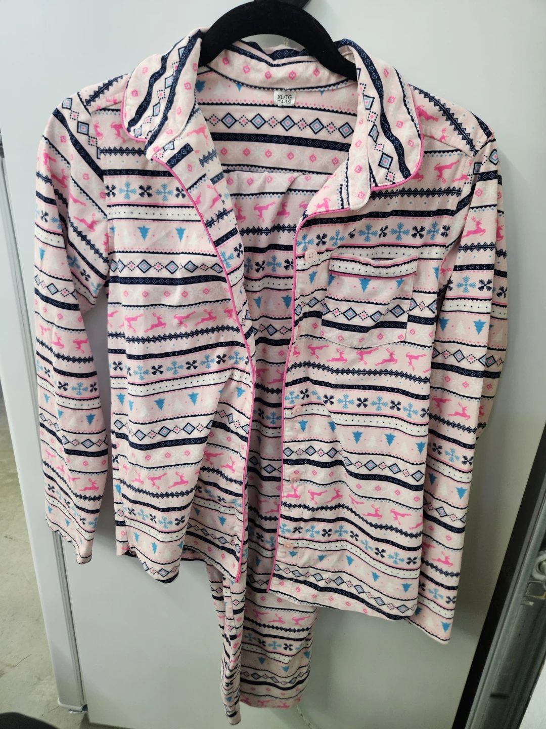 Girls Festive Fleece Pyjama Set XL/TG 14-16