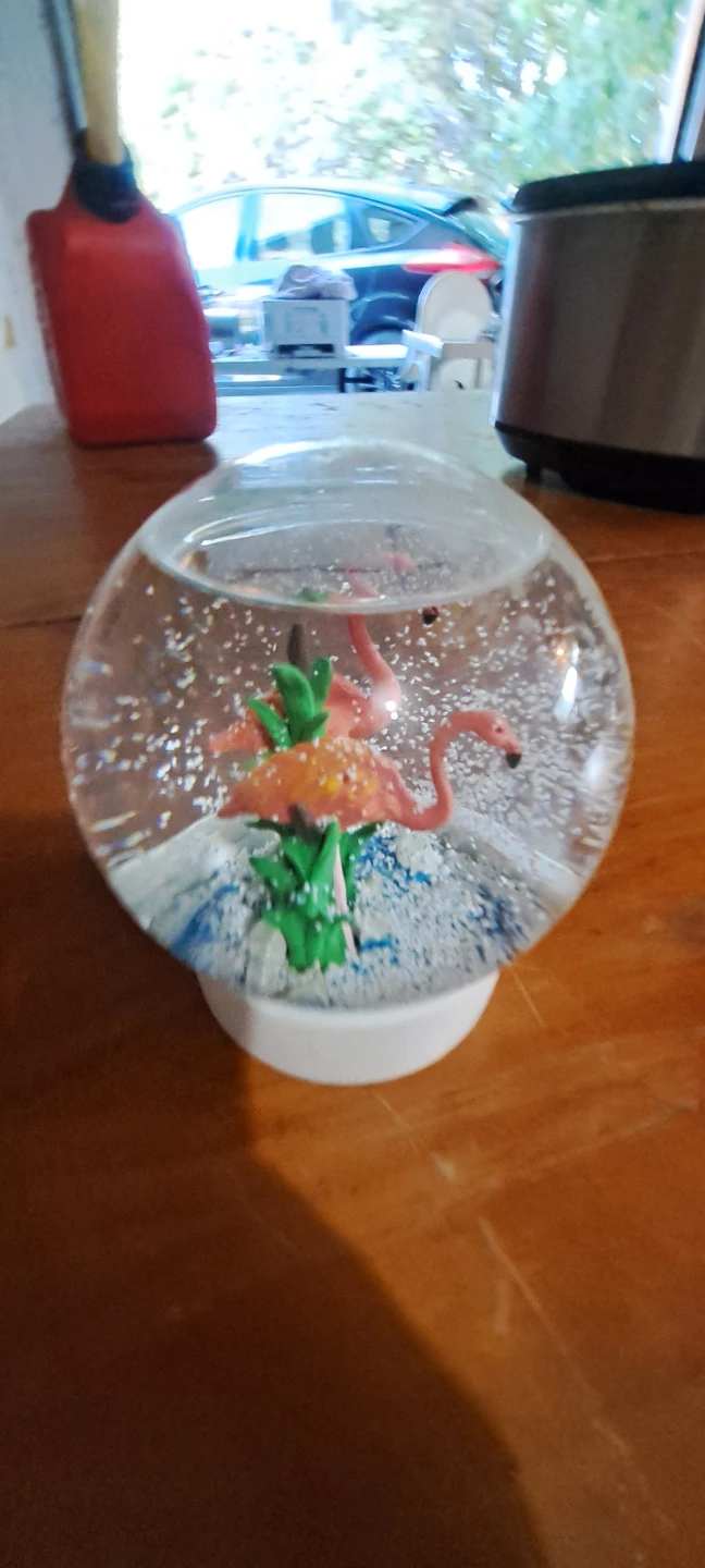 Flamingo Snow Globe