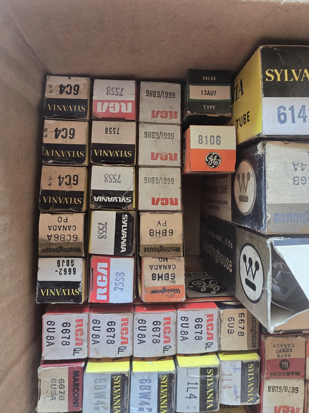 Assorted Vacuum Tubes - RCA, Sylvania, GE, Westinghouse, Marconi - photo 2