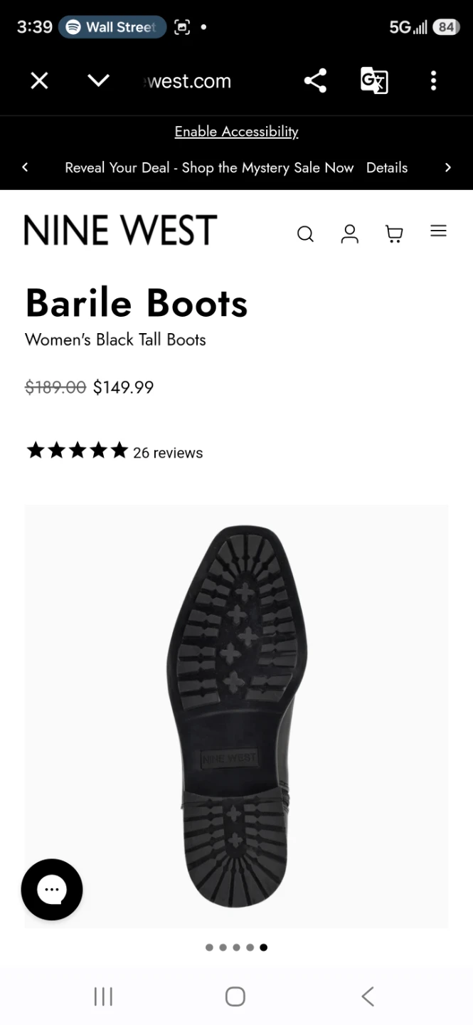 Nine West Barile Black Tall Boots 🏈 - photo 3