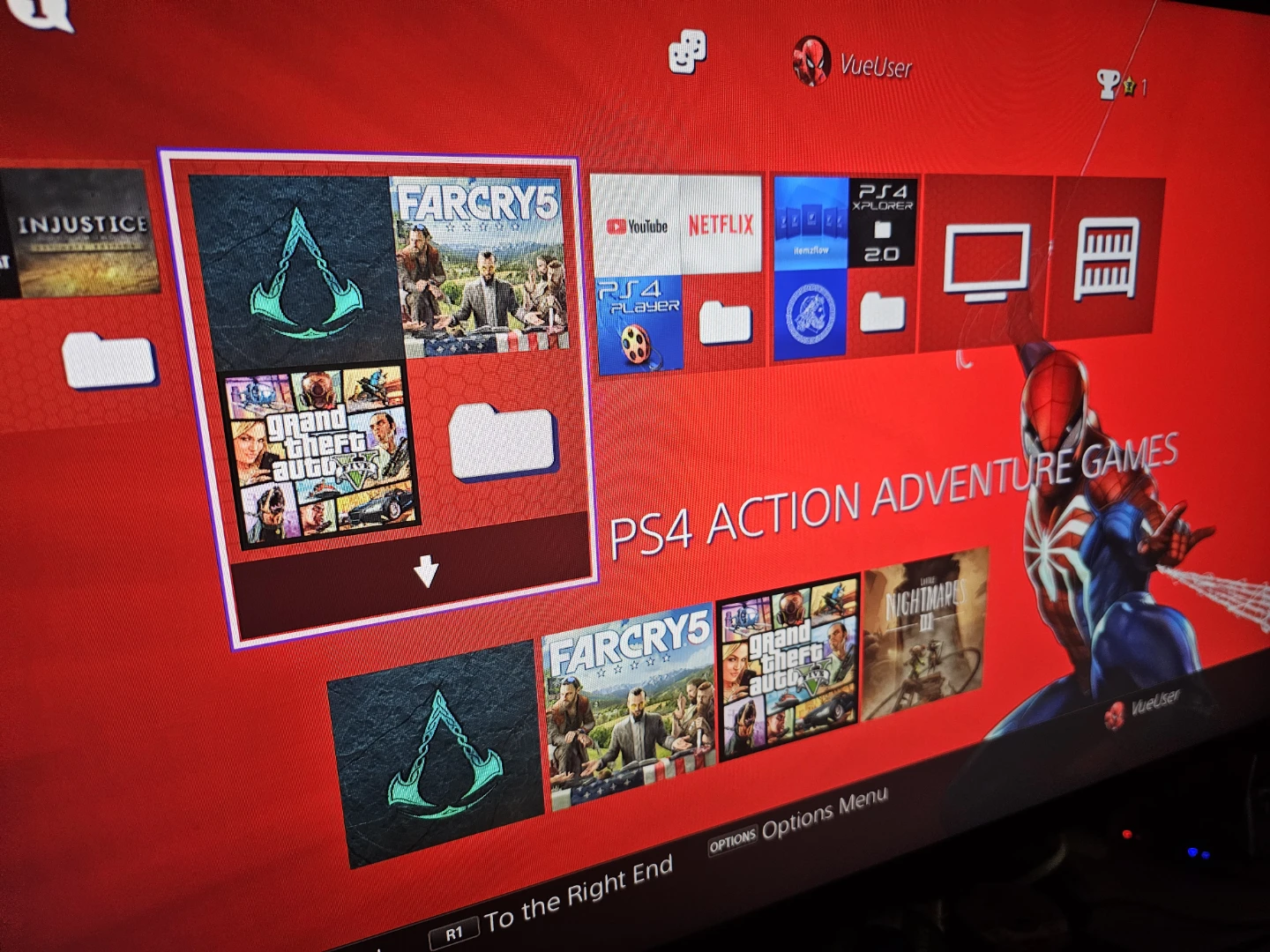 Ps4 Pro Spiderman Edition console with official controller - photo 4
