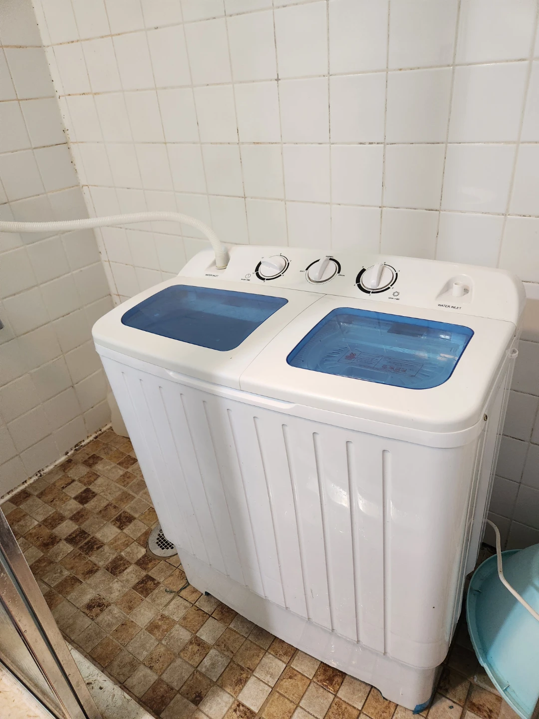 Portable Twin Tub 20lb Washing Machine+dryer