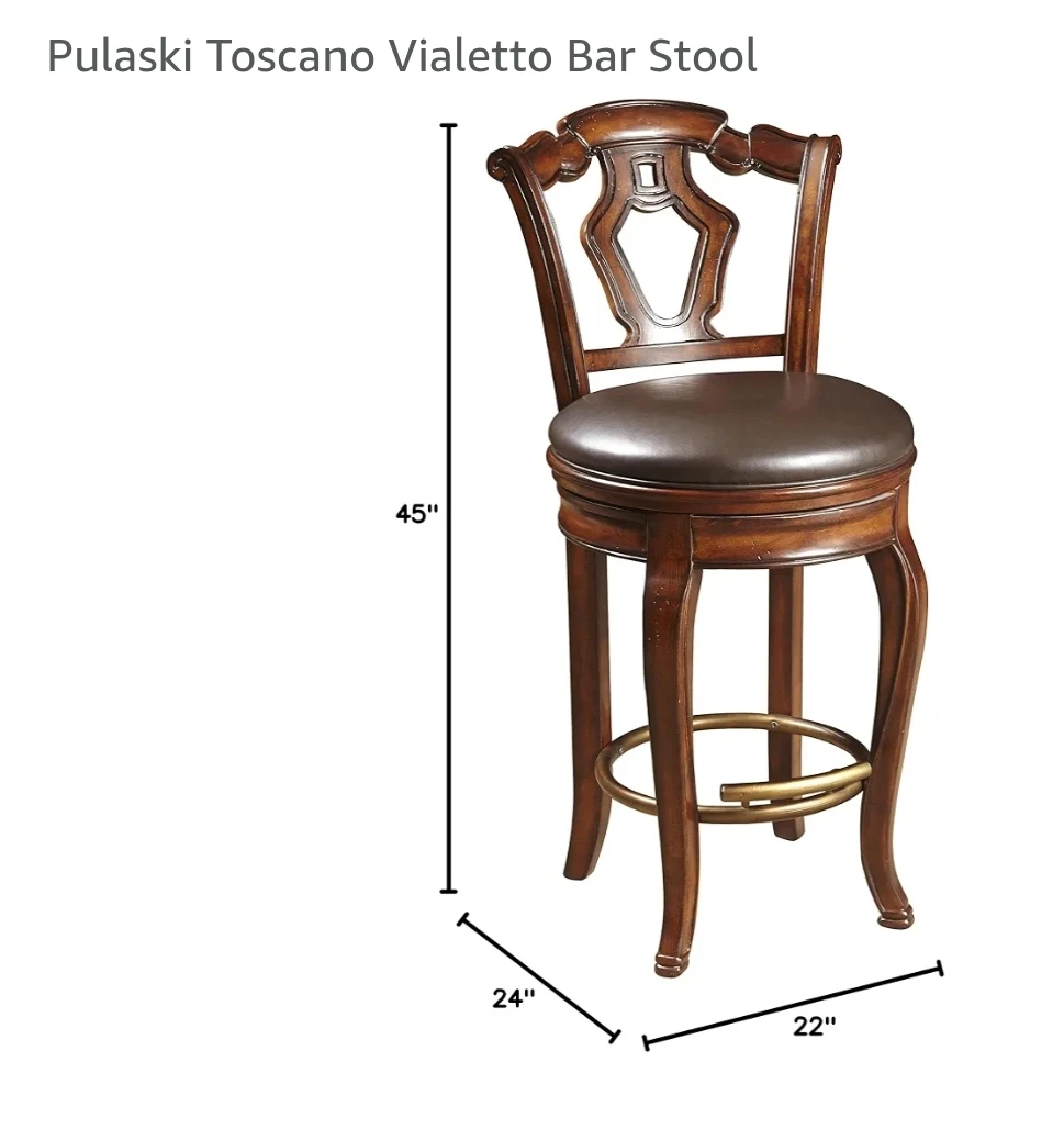 Pulaski Toscano Vialetto Swivel Bar Stool - photo 2