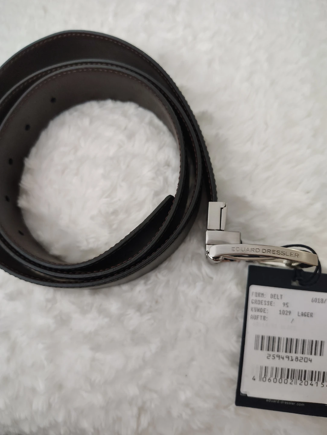 Eduard Dressler Reversible Leather Belt – Size 95 cm