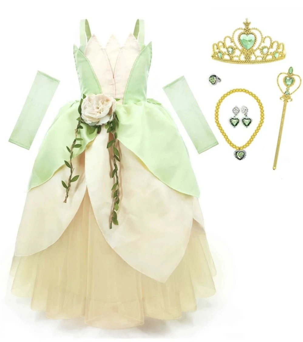 Princess Tiana Inspired Costume Set