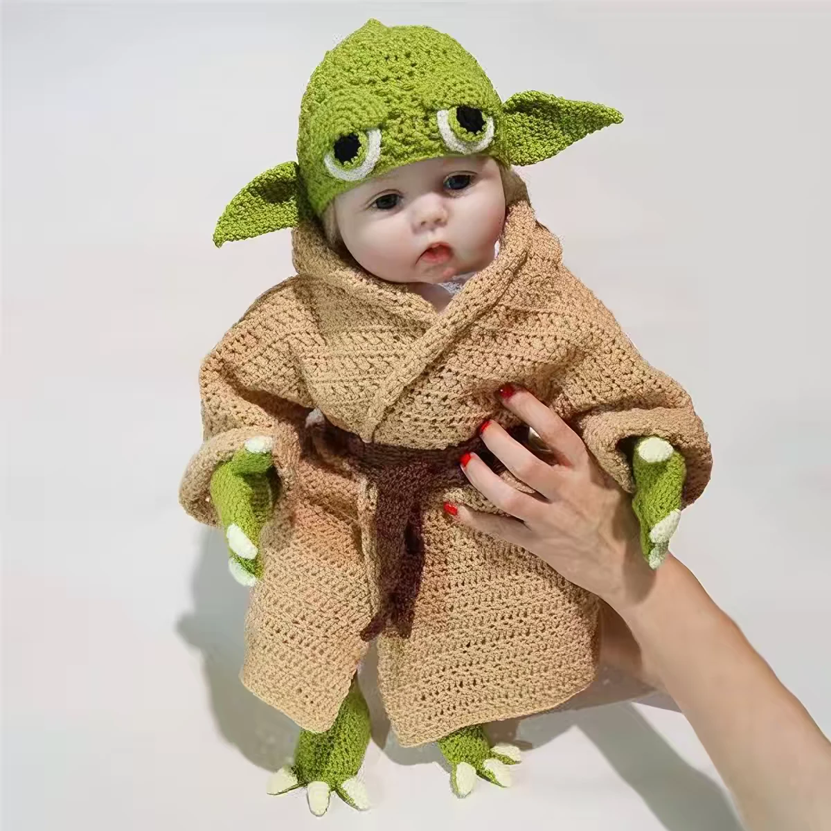 Crocheted Baby Yoda Costume 3m